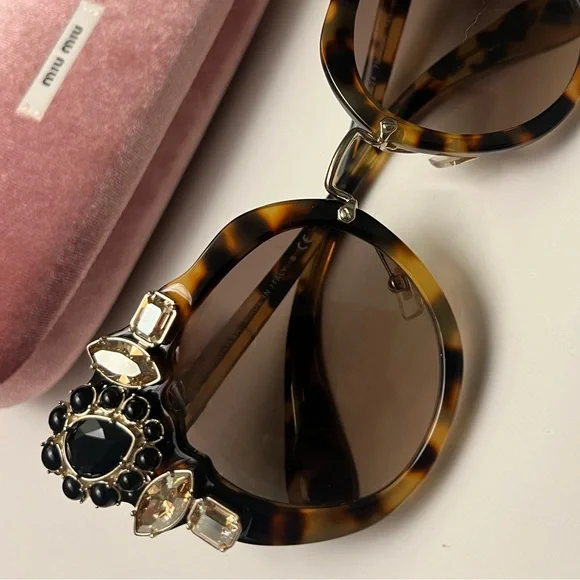 MIU MIU RUNWAY EYEWEAR | Crystal Jewel Embellished 🇮🇹 - Picture 3 of 6